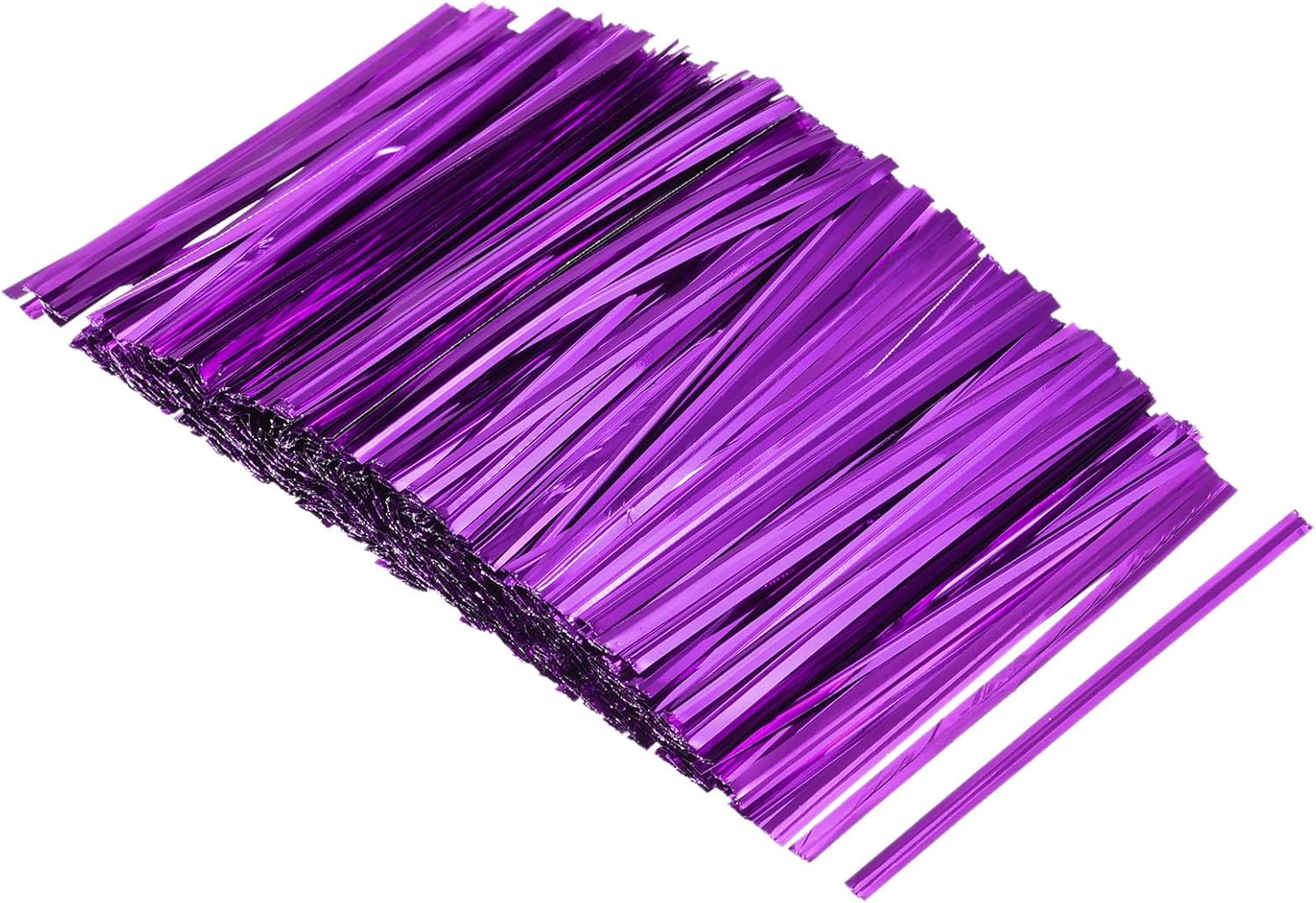 MECCANIXITY Foil Twist Ties 3" 8cm Metallic Plastic Closure Tie for Tying Bread, Candy, Cookies, Gift Bags Arts Crafts Ties Purple Pack of 750-VerdiqueGarden