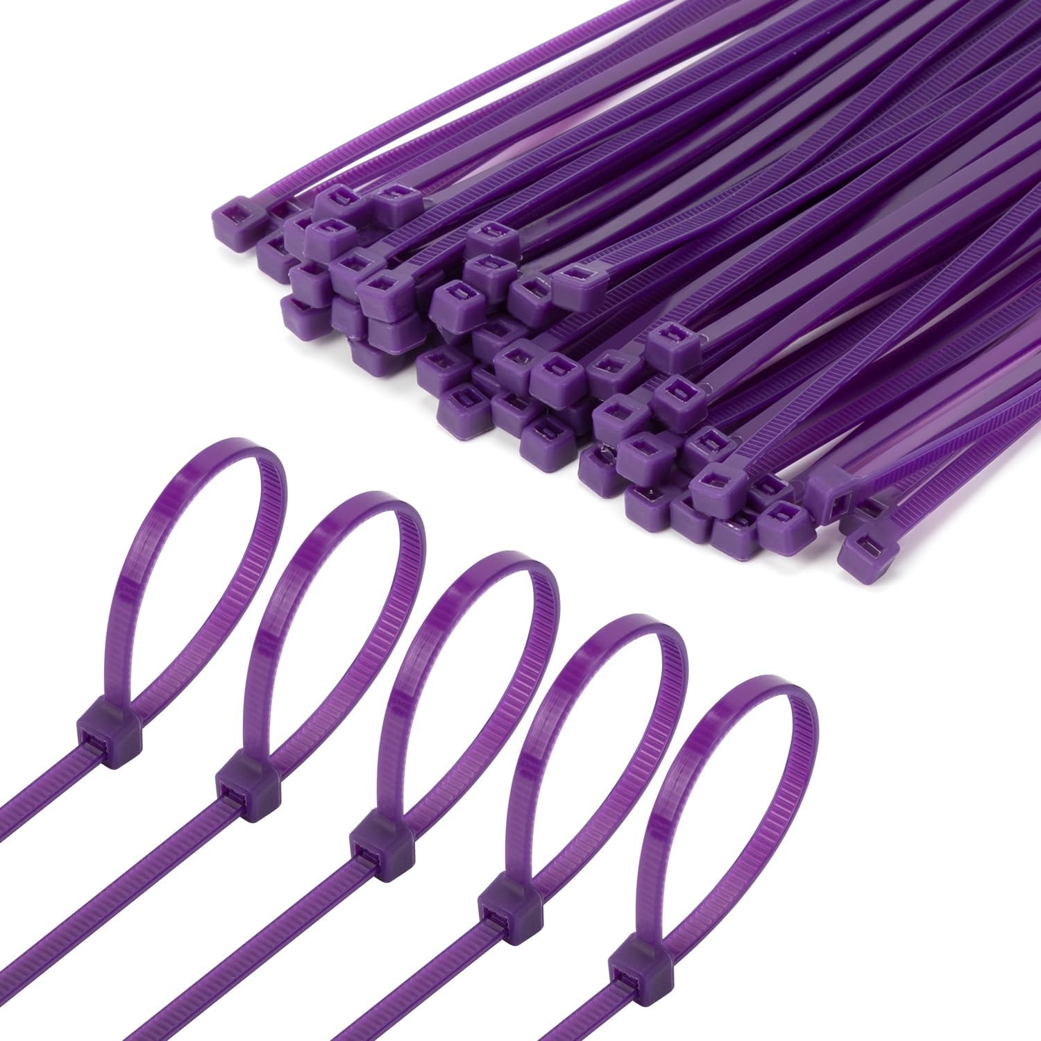 6 Inch Purple Zip Tie 1000 PCS, 18 Lbs - Small to Medium Zip Tie, Nylon PA66 UV Resistant Cable Tie for Indoor and Outdoor Use - Ideal for bundling and securing objects-VerdiqueGarden