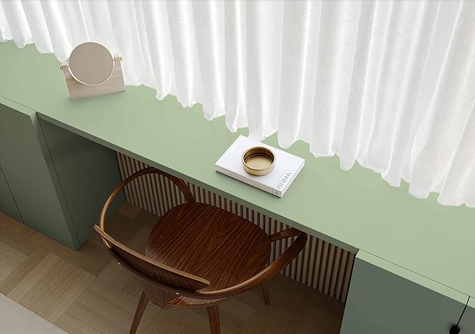 Dimoon 394''x17.3'' Green Skin Peel and Stick Wallpaper Contact Paper Modern Self Adhesive Wall Paper Removable Renter Friendly Textured Solid Color Vinyl Roll (394''x17.3'',Light Green Skin)-VerdiqueGarden