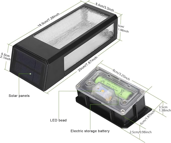 GOODFOEVER 4 Pack Solar Light Replacement Top for Outdoor Fence and Wall, Waterproof Insert (4 Pack)-VerdiqueGarden