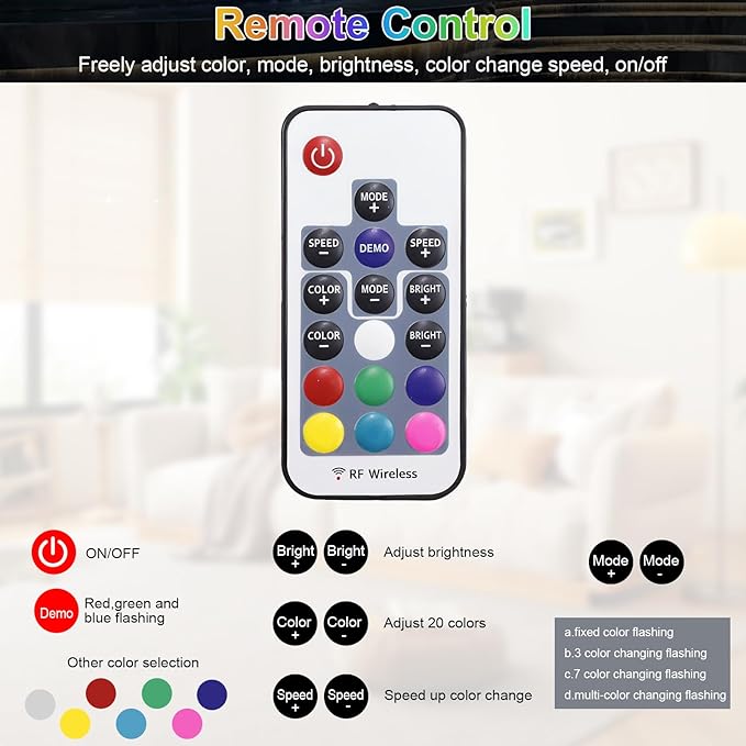 RGB Underwater Pond Lights, 20 Colors Dimmable Fountain Lights with Timer, IP68 Waterproof Underwater Submersible Led Lights with Remote Control for Outdoor Ponds Aquarium Garden Pool (Set of 4)-VerdiqueGarden