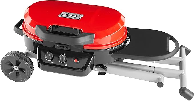 Coleman RoadTrip 225 Portable Propane Grill, 2-Burner Gas Grill with Matchless Ignition & Adjustable Temperature Control, 11,000 BTUs of Power for Grilling, Tailgating, Camping, BBQ, & More-VerdiqueGarden