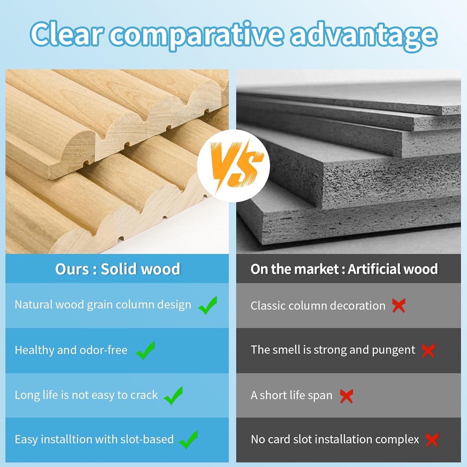 Art3d 4 Pc 96"x5.7" Wood Slat Wall Panel for Interior, Ceiling and Decoration, Semi-Cylinder Design, 15.2 SqFt-VerdiqueGarden