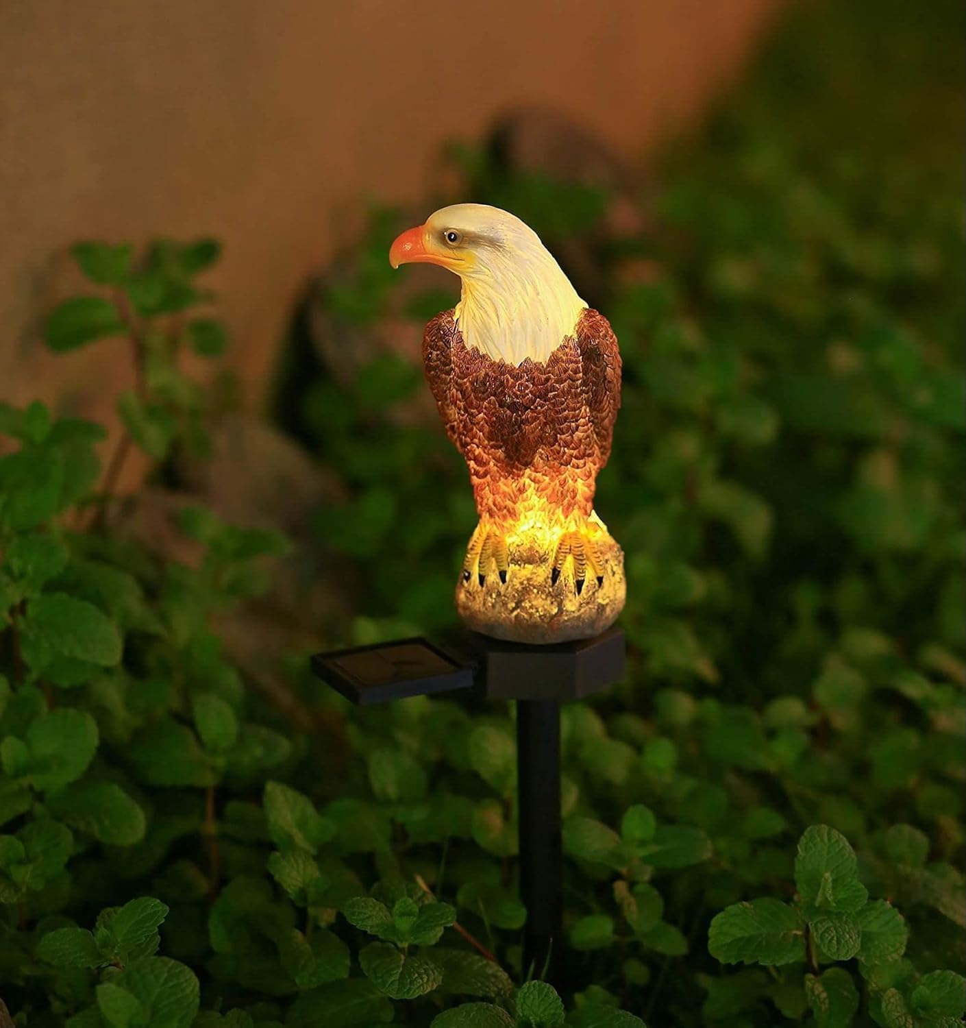 Eagle Figurine Garden Solar Stake Light Solar Eagle Lights Outdoor Decorative Bright Light Eagle Statue for Garden, Lawn, Patio, Yard Decoration.-VerdiqueGarden