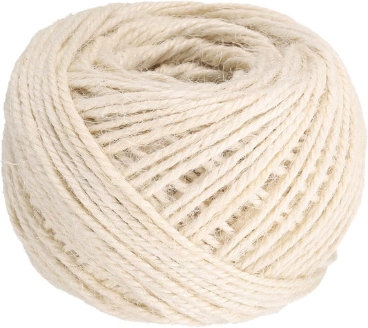 uxcell 164 Feet Natural Jute Twine String,2mm Thin Garden Twine Rope Colored Plant String Cord for DIY Art Crafts Gift Wrapping Decoration Packing Gardening Plant Hanger,White-VerdiqueGarden