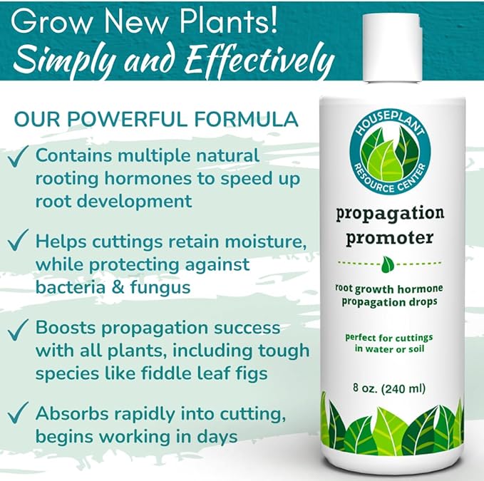 Houseplant Prop Drops - Propagation Promoter & Root Growth Hormone | Root Stimulator for Cuttings | Supports Stronger, Healthier Plants | Easy-to-Use Liquid Formula for Water & Soil Propagation | 8oz-VerdiqueGarden