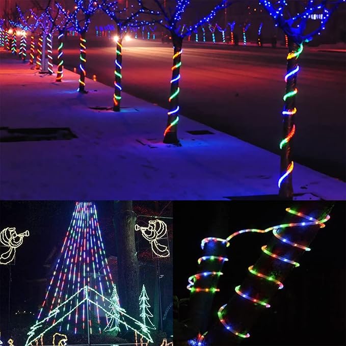 150ft LED Rope Lights Outdoor, 1080 LED Connectable and Flexible Tube Lights with 8 Modes, Waterproof LED Rope Lighting for Garden, Patio, Bedroom, Party, Pool, Indoor Outdoor Decoration (Multicolor)-VerdiqueGarden