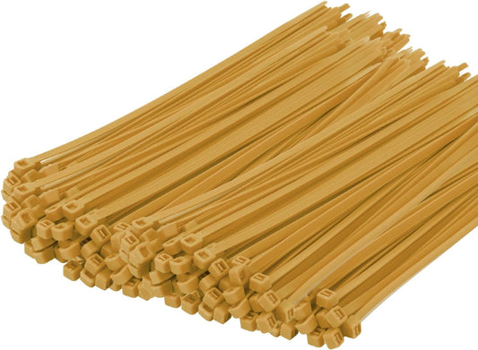 14 Inch Zip Ties Gold 1000 PCS, 40 Lbs- Heavy Duty Tensile Strength, Nylon PA66 UV Resistant Cable Ties for Indoor and Outdoor Use - Ideal for object bundling and fastening-VerdiqueGarden