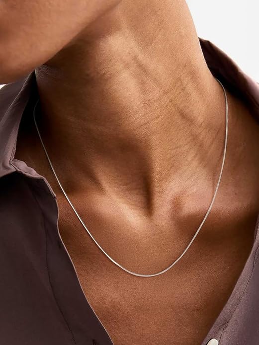 ChainsHouse Snake Chain Necklace for Women 1.2mm, 14-30" Adjustable with 5cm Extender for Pendants Lockets, Rose Gold/Stainless Steel/Black/14K Gold Hypoallergenic Dainty Jewelry Gift