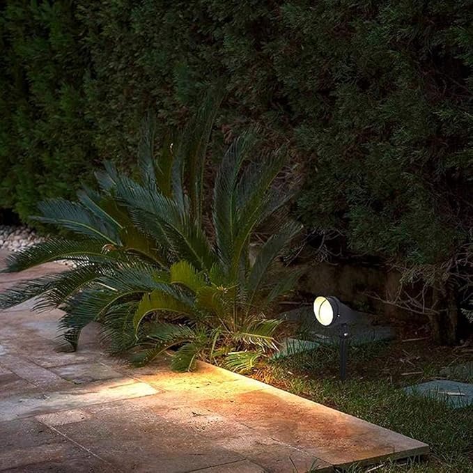 4 Pack 10W LED Spot Lights Indoor Uplight, Security Floor Spotlight,Ceiling Spotlight,120V Landscape Lights, Home,Garden,Yard with US 2-Plug Warm White-VerdiqueGarden