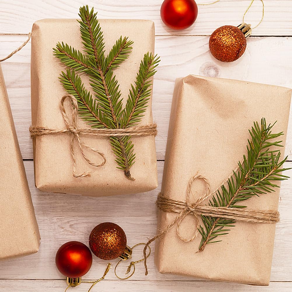 Tenn Well Natural Jute Twine, 500 Feet Long Brown Twine String Rope for Crafts, Gift Wrapping, Gardening, Bouquets, Holiday Decorations-VerdiqueGarden