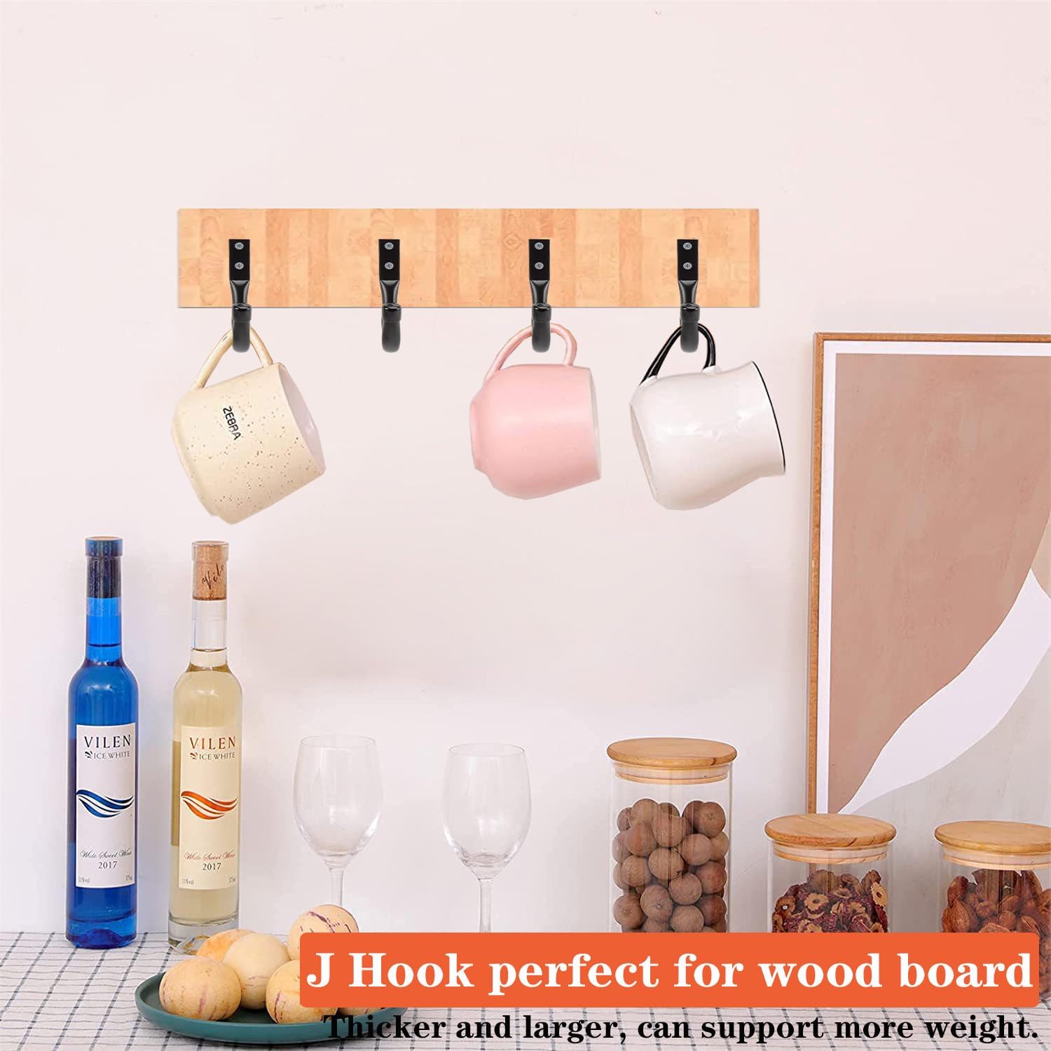 TocTen Garage Hooks, 14 Pack Garage Storage Hook Heavy Duty Solid Steel Wall Hooks, Wall Mount Storage Hook Kit with Anti-Slip Coating Ladder Hooks for Hanging Garden Tools Chair Hose Ropes (Black)-VerdiqueGarden