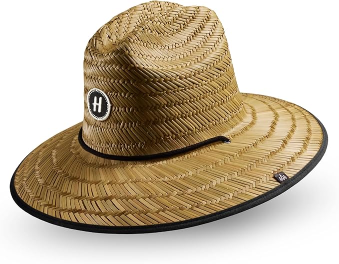 Straw Hat for Men & Women | Lifeguard Hat, Beach Hat & Sun Hat | UPF 50+ Wide Brim for Sun Protection | One Size | Hemlock-VerdiqueGarden