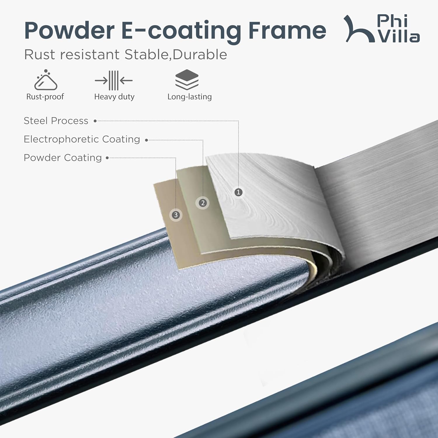 PHI VILLA Outdoor Swivel Bar Stools Set of 4, Bar Height Patio Stools & Chairs with All Weather Textilene Sling Fabric, 30 Inch High Top Tall Bar Chairs for Outside Balcony & Porch, Blue-VerdiqueGarden