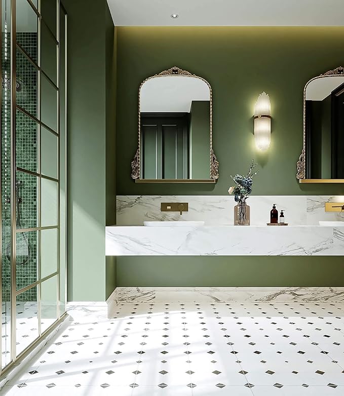 Dimoon 78.7''x15.7'' Green Skin Peel and Stick Wallpaper Contact Paper Modern Self Adhesive Wall Paper Removable Renter Friendly Textured Solid Color Vinyl Roll (78.7''x15.7'',Dark Green Skin)-VerdiqueGarden