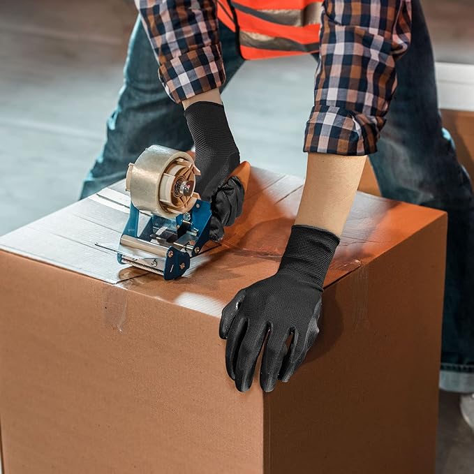 Evridwear Work Gloves with Grip Rubber Coated for Men Women Warehouse Mechanic,12 Pairs Bulk-VerdiqueGarden