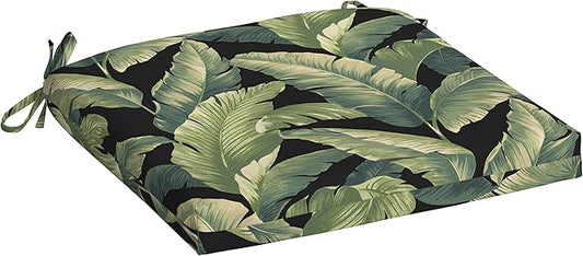 Arden Indoor/Outdoor Seat or Rocking Chair Cushion, 19 x 18, Water Repellent, Rain Proof, Fade Resistant Cushion for Rocking or Dining Chairs Onyx Cebu-VerdiqueGarden