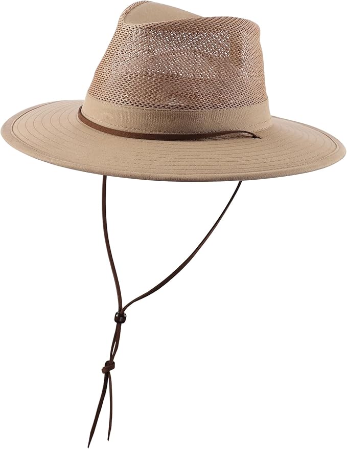 Home Prefer Cotton Summer Fedora Hat Wide Brim Sun Hats for Men Women UPF 50+ Sun Protection Cap for Fishing Hiking-VerdiqueGarden