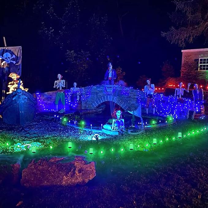 Hompavo 【Upgraded】 LED Flame Light Bulbs, Green Flickering Light Bulbs with Upside Down Effect, E26 Flame Bulb for Home Halloween St. Patrick's Day Christmas Decorations Indoor & Outdoor, 2 Pack-VerdiqueGarden