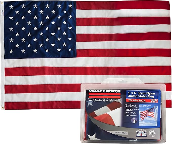 100% Made in the USA - 3'x5' ft – Perma-Nyl Sewn Nylon with Grommets - Sturdy, Durable, and Patriotic - Great For Gardens, Homes, Patios and Cars – By Valley Forge Flag-VerdiqueGarden