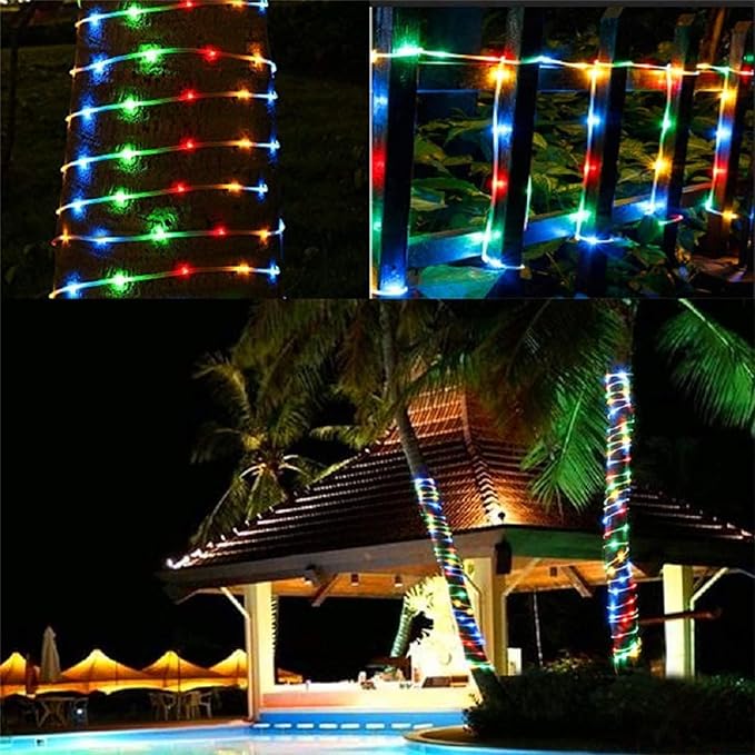 200ft LED Rope Lights Outdoor, 1440 LED Flexible Tube Lights with 8 Modes, Waterproof LED Rope Lighting for Outside, Garden, Patio, Bedroom, Party, Pool, Fences, Indoor Outdoor Decoration (Multicolor)-VerdiqueGarden