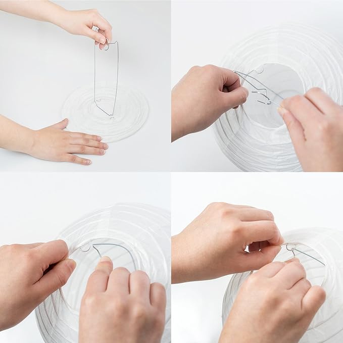 WYZworks Round Paper Lanterns 10 Pack (Yellow, 14") - Hanging Paper Lanterns Lamp for Wedding, Birthday, Party and Home Decorations with 8", 10", 12", 16" Option-VerdiqueGarden