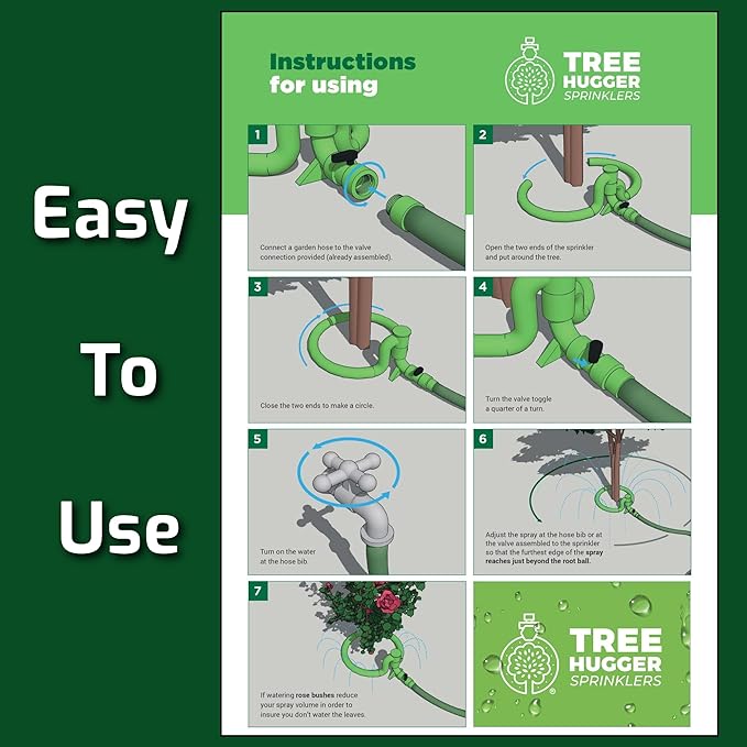 Tree Sprinkler with 360° Outward Direction | Water Sprinkler for Trees That Reaches The Nutrition Zone for Tree Root Watering (7")-VerdiqueGarden