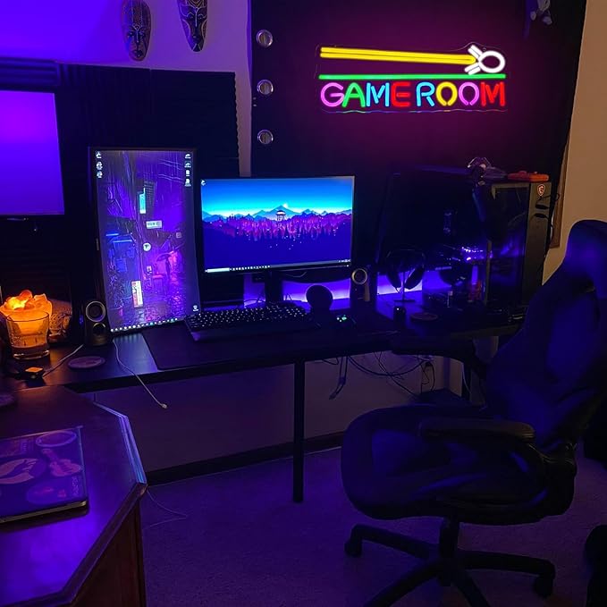 Game Room Neon Sign Billiard Neon Light Colorful Letter Led Neon Sign for Golf Decor Game LED Neon Light for Billiard Club Man Cave Bedroom Bar Decor-VerdiqueGarden