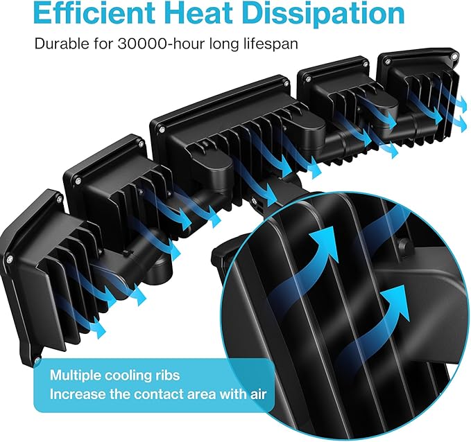 Olafus 100W Motion Sensor Outdoor Lights, 10000LM 6500K Daylight Flood Lights Outdoor Motion Sensor, Dusk to Dawn Outdoor Lighting, IP65 Waterproof Motion Detector Lights for Outside, Black-VerdiqueGarden