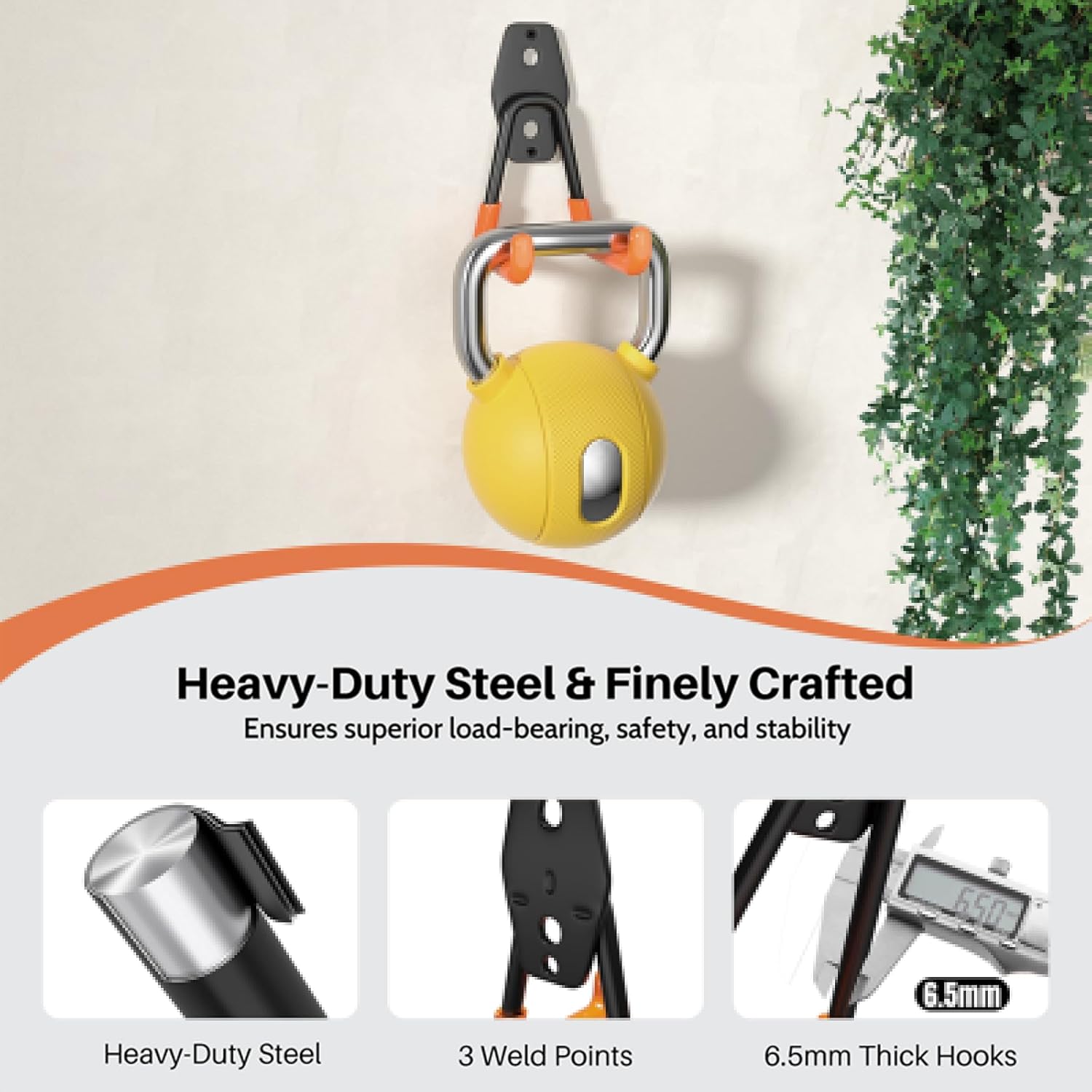 Garage Hooks Heavy Duty, 8 Pack Wall Mount Storage Hangers with Extension Cord Holder Organizer, for Power Tool, Garden Tool, Utility, Ladder, Hose and More-VerdiqueGarden