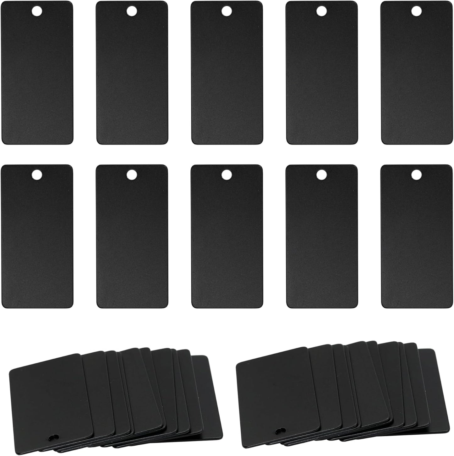 StayMax Anodized Aluminum Engraving Blanks 1x2 Inch 50 Pack (Black)-VerdiqueGarden