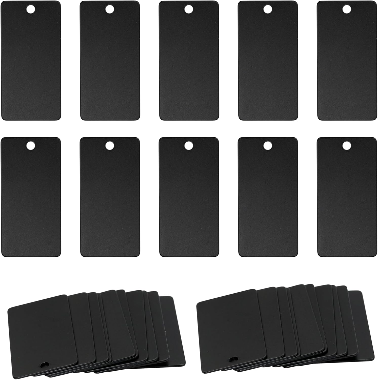 StayMax Anodized Aluminum Engraving Blanks 1x2 Inch 50 Pack (Black)-VerdiqueGarden
