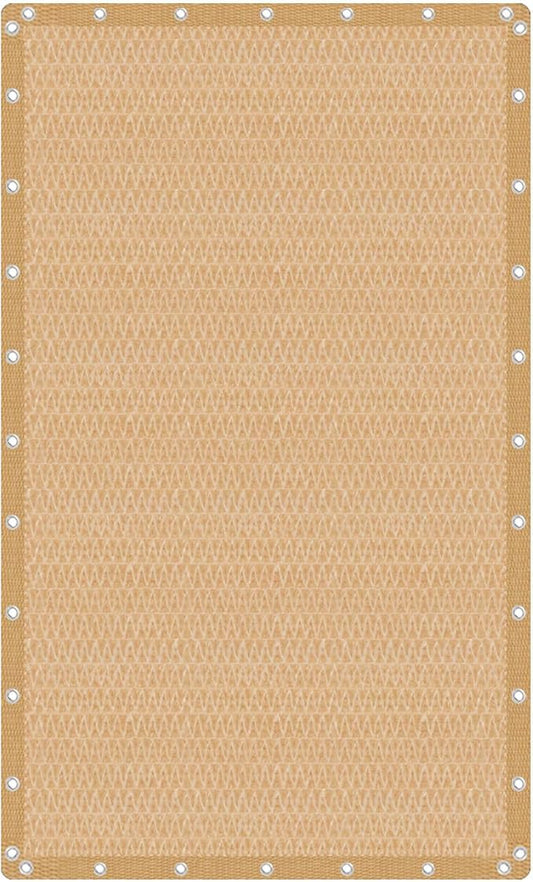 VICLLAX Shade Fabric Sun Shade Cloth Privacy Screen with Grommets for Patio Garden Pergola Cover Canopy 12x20 FT, Wheat-VerdiqueGarden