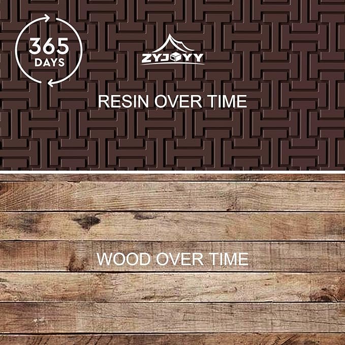 90 Gallon Resin Deck Box, Weatherproof Outdoor Storage Box for Patio, Garden, Pool, and Yard, Lockable Waterproof Bin for Tools, Cushions, and Accessories, Brown-VerdiqueGarden