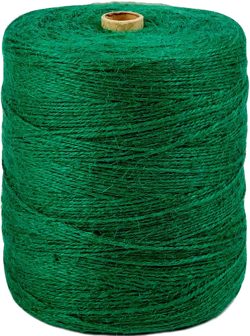 PerkHomy Garden Twine Strong Natural Jute 3,600 Feet Long Green Twine for Gardening Tomato Climbing Plant Tie Floristry Crafts Gift Wrapping Packing Decor (Green 2mm * 3600feet)-VerdiqueGarden