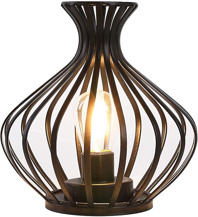 JHY DESIGN Decorations Outdoor Table Lamp Nightlight 7.5''High Modern Style Battery Powered Lamp with 6-Hours Timer Feature Decorative Bedside Lamp for Room Indoor Outdoor Table Garden Party-VerdiqueGarden