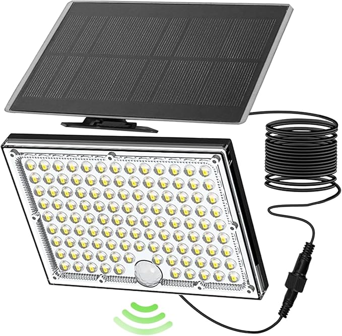 113 LED Motion Senser Outdoor Lights with 9000k Cool White Light, IP65 Waterproof, 5M Wire- Outdoor Solar Lights for Yard, Patio, Porch, Wall, and Garden, Comes with 2 Year Warranty.-VerdiqueGarden