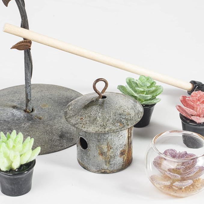 Bbiamsleep Fairy Garden Accessories 1/12 Scale Miniature Scene Fairy Garden Farm and Plant Fairy Garden Kit Outdoor Micro Landscape Decoration(Set of 9)-VerdiqueGarden