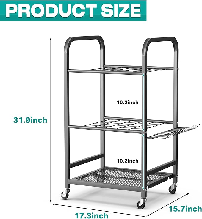 EVERHANGER Garden Tool Organizer and Storage, Yard Tool Stand Garage Tool Organization, Yard Tool Racks for Indoor/Outdoor Use-VerdiqueGarden