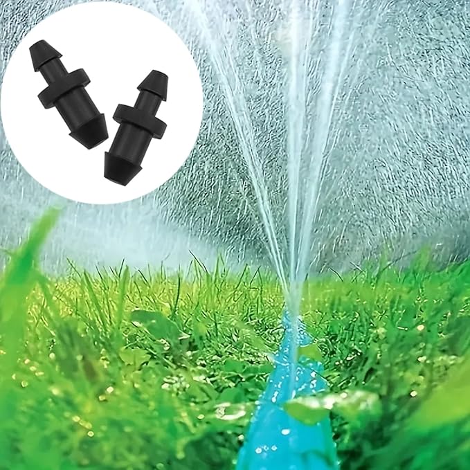 1/4 Inch Drip Irrigation Hole Plugs Drip Plug with Barbed End Closure for Home Garden Lawn Drip Irrigation System 100PCS-VerdiqueGarden