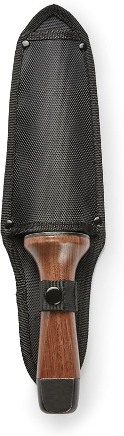 Hori Hori Garden Knife, Traditional Japanese Weeding Tool with ergonomic wooden handle. Large 7'inch blade with case. (Standard blade)-VerdiqueGarden