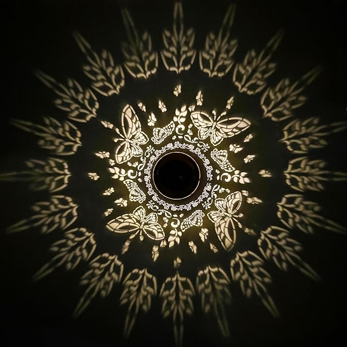 Butterfly Solar Lanterns Outdoor Hanging Waterproof Butterfly Garden Decor Christmas Gifts for Women Mom Grandma Metal Solar Lights Decoration Outside for Yard, Patio,Pathway Landscape-VerdiqueGarden