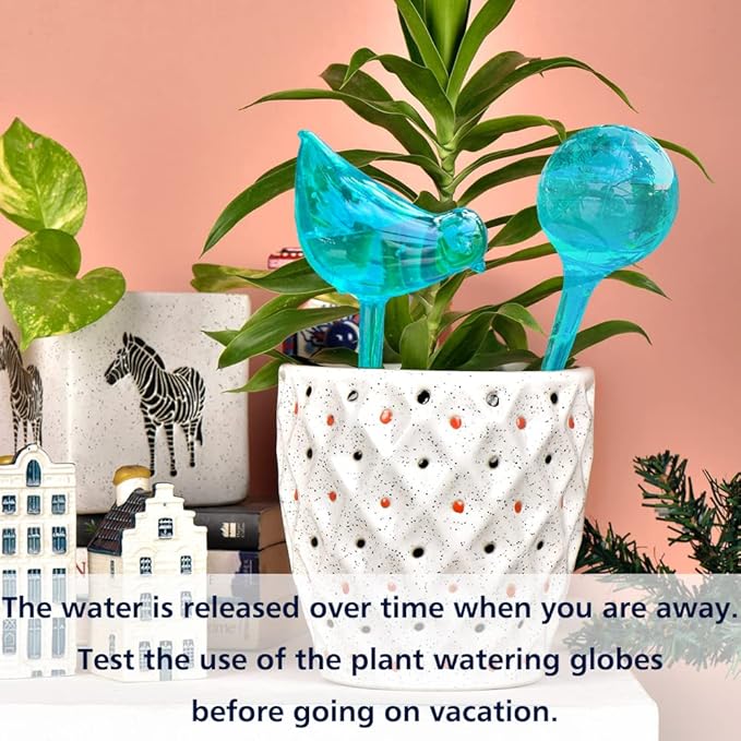 Plant Self Watering Globes - 10pcs Flower Self Watering Planter Insert, Plastic Self Watering Bulbs Auto for Plants, Garden Water Device Drippers System for Travel Business Trip Plant Self-Watering-VerdiqueGarden