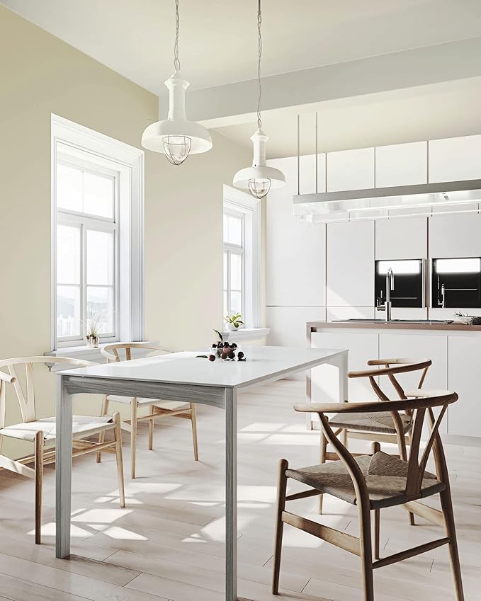 Dimoon 394''x17.7'' White Peel and Stick Wallpaper Contact Paper Modern Self Adhesive Wall Paper Removable Renter Friendly Textured Solid Color Shelf Cabinet Vinyl Roll (394''x17.7'',Cream White)-VerdiqueGarden