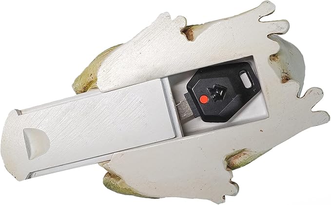 Hide a Key Frog Hand Painted Polyresin Outdoor Statue and Key Holder,Look and Feels Like a Real Frog for Yard,Garden,Patio-VerdiqueGarden