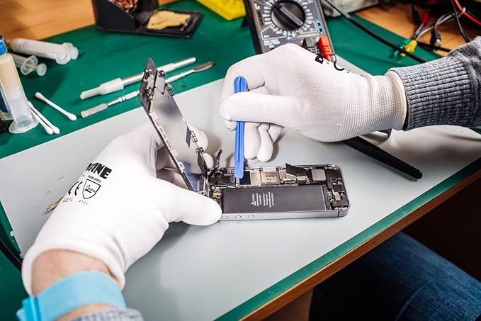 Safety Work Gloves PU Coated-12 Pairs,White Seamless Knit Glove with Polyurethane Coated Smooth Grip on Palm & Fingers, for Men and Women, Ideal for General Duty Work (X-Large)-VerdiqueGarden