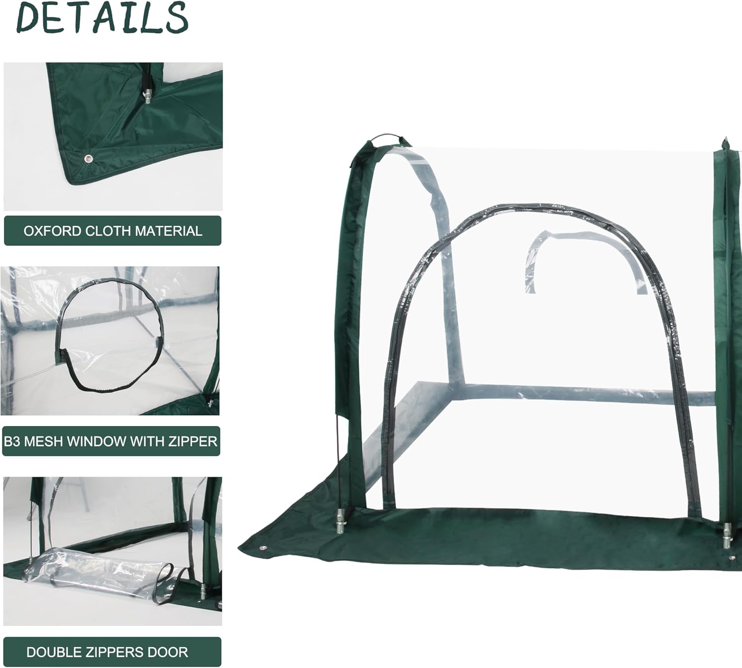 Portable Tunnel Greenhouse for Outdoors - Transparent Mini Greenhouses Ideal for Backyards and Outdoor Vegetable Cultivation (2M)-VerdiqueGarden