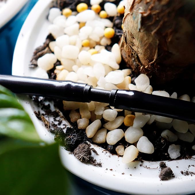 1/4 inch Blank Distribution Tubing Drip Irrigation Hose,100ft Soft Watering Tube for Small Lawn Garden Irrigation System-VerdiqueGarden