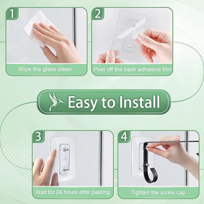 Bird Feeder Hanger Window Mount: Metal Hanging Bird Feeder 8Inch - Geometric Window Hummingbird Feeder - for Outside Decorative - 4pcs-VerdiqueGarden