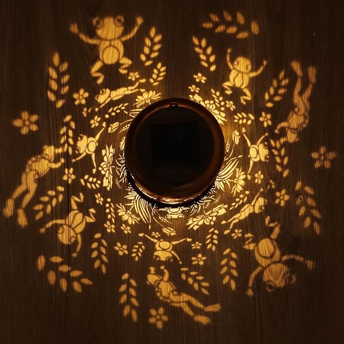 Frog Decoration Solar Lanterns Outdoor Waterproof Garden Decor Gifts for Women Mon Grandma Metal Hanging Solar Lights for Outside LED Lanterns for Yard, Patio, Lawn, Tabletop, Pathway, Landscape-VerdiqueGarden